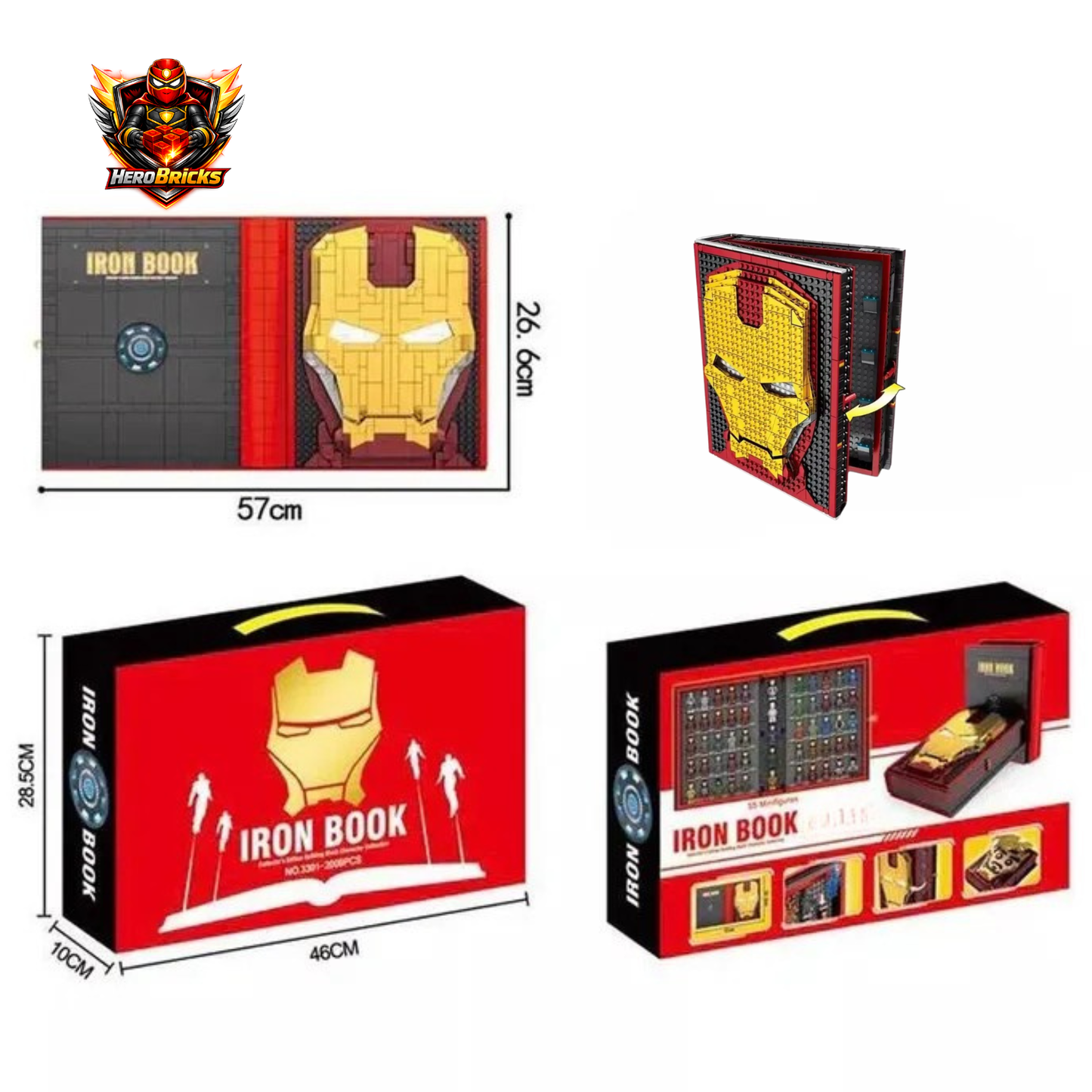 Hero Bricks™ – Iron Book (55 Figures Edition)